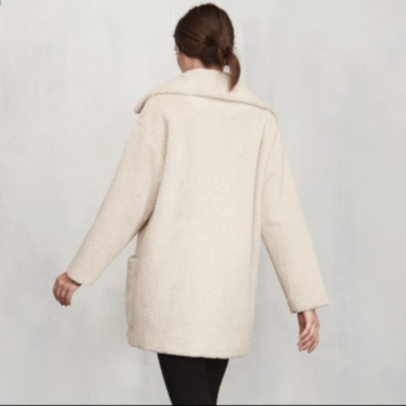REFORMATION Wolfe Sherpa Shearling Teddy Coat Jacket - Picture 5 of 7